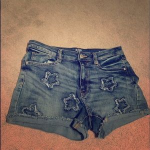 A.N.A jean shorts with star applique Med wash 8